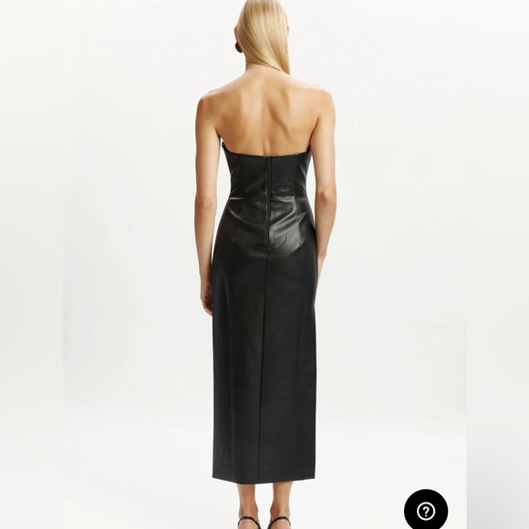 Bardot Eleni Vegan Leather Midi Dress In Black size 4 new with tags - Picture 2 of 8